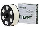 GP3D ABS Natural Color 3D Printer Filament - 1KG 1.75mm 2.2lbs. Compatible With 3D Printers Reprap, Makerbot Replicator 2, Makergear M2 and up, Afinia, Solidoodle 2, Printrbot