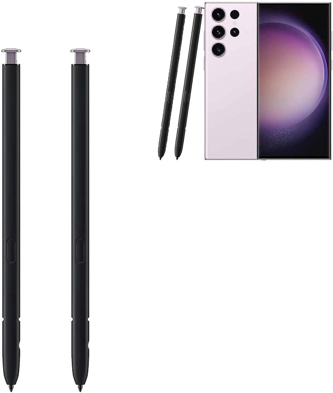 Photo 1 of 2 Pack S23 Ultra Pen Replacement for Samsung Galaxy S23 Ultra 5G, S23 Ultra S Pen Galaxy S23 Ultra Stylus S Pen Replacement, withoutBluetooth (Purple)