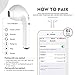 RVZHI Wireless Bluetooth Headset, Earphones Wireless Headphones,Hands-Free Calling Earphones Sport Driving Earbuds Built-in-Mic&Charging Case Compatible phoneX/8/7, Samsung,Android-White (White)