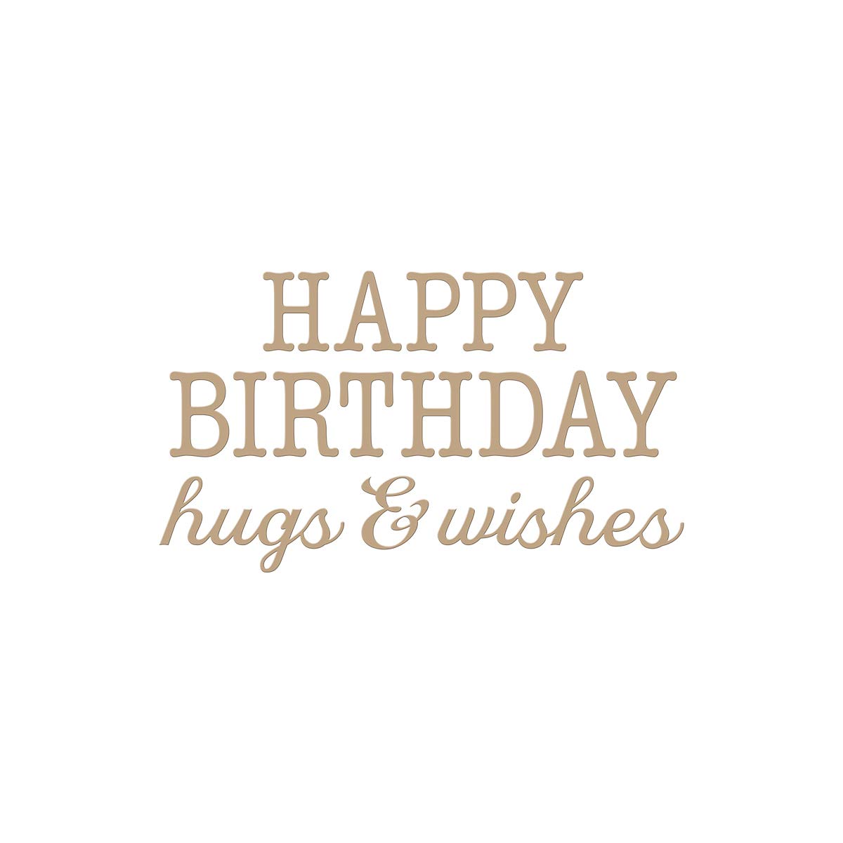 Spellbinders Glimmer Hot Foil Plate-Birthday Hugs & Wishes, Metal, Happy: 3.6 x 1 cm