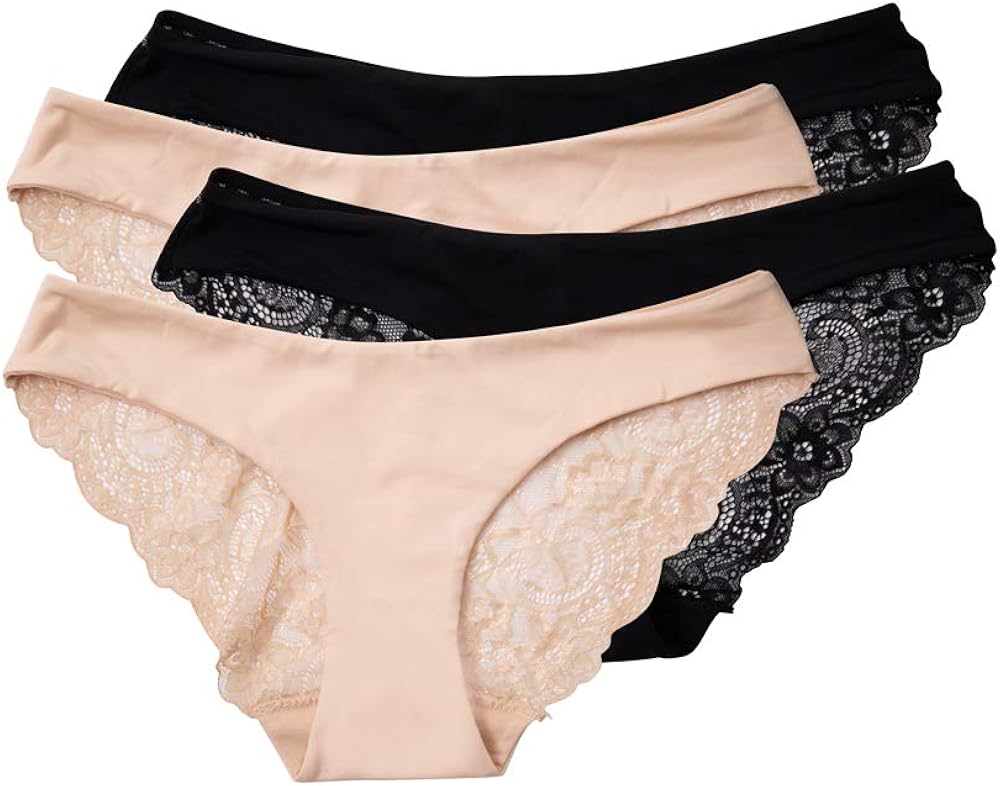 Queminime Damen Sexy Dessous Hipster Unterwäsche Spitze Panty Mehrfarbig Groß Amazon.de
