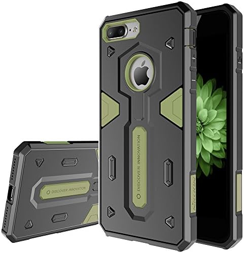 iPhone 8 Plus Case, Nillkin [Defender II] - Green [Drop Protection][Anti-Scratch][Armor Hybrid][Shockproof][Heavy Duty][Slim Fit][Dust Plug] For Apple iPhone 8 Plus