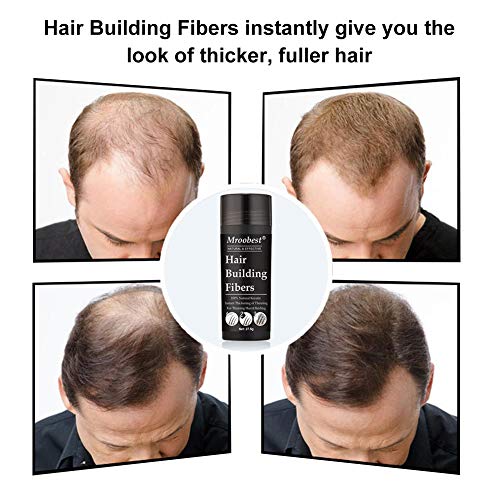 Hair Building Fibers, Hair Fibers for Thinning Hair, Hair Loss Concealer, Natural Formula, Completely Conceals Hair Loss in 15 Seconds - 27.5 Grams (Dark Brown)