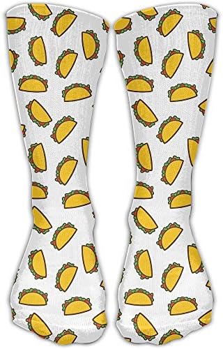 Falling Taco Soft Crew Sock Novelty Tube Socks 11.8 Inch Long For Adult Outdoor Workout Gaming