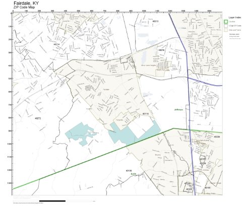 Zip Code Wall Map Of Fairdale Ky Zip Code Map | Desertcart Australia