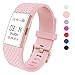 Wearlizer Compatible with Charge 2 Bands Accessories Silicone Strap Replacement Charge 2 Special Edition Lavender Rose Gold Buckle Pink