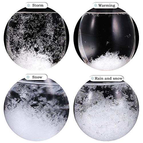 Colorful Desktop Transparent Crystal Glass Weather Storm Forecast Bottle - Thumbnail 4