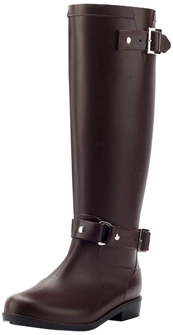 Wellington Boots Women Waterproof Rain Boots Festival Wellies Boots Half-Height Zip Rubber Shoes,Best Chioce for Casual and Daily Wear