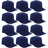 12 Pack Seamless Baseball Caps Wholesale Bulk - No Center Seam, DIY Friendly, Adjustable Breathable Lightweight for Men Women