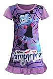AOVCLKID Vampirina Toddler Night Gown For Little Girls Pajamas Dress (Purple,130/5-6Y)