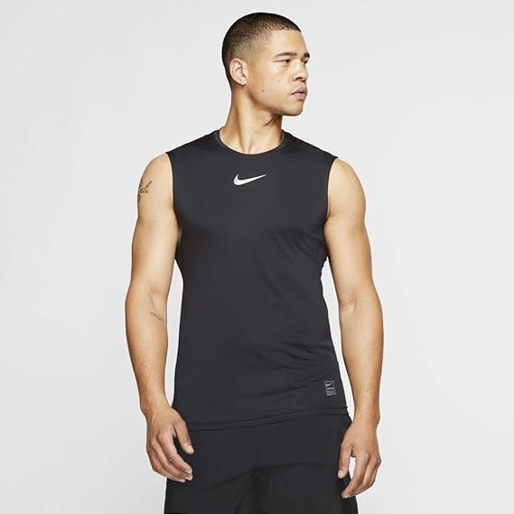 nike pro men's fitted sleeveless shirt
