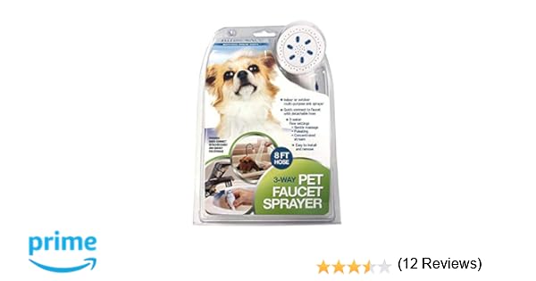 Rinse Ace 3 Way Pet Shower Sprayer With 8 Foot Hose And Quick