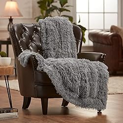 Chanasya Super Soft Fuzzy Shaggy Faux Fur Throw