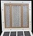 HVAC Premium 14'' X 14'' Steel Return Air Filter Grille for 1'' Filter - Removable Face/Door - HVAC Duct Cover - Flat Stamped Face - White [Outer Dimensions: 16 5/8''w X 16 5/8''h]