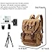 G-raphy Camera Backpack Canvas Bag Photography Backpack DSLR SLR Camera Bag with Rain Cover Hiking Travel for Mirrorless Cameras,Nikon,Canon,Sony,Pentax and etc (Kahki)