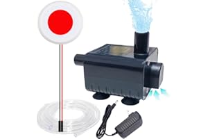 CSRBUY Upgraded Small Submersible Pump with Water Level Sensor, 6.5ft Lift, Condensate Pumps with Overflow Alarm, 12V Condensate Pump For HVAC/Dehumidifier/Ice Maker/Air Cooler/Air Conditioner, Auto Shut Off
