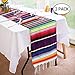 2 Pack Mexican Serape Table Runner 14 x 84 Inch for Mexican Party Wedding Decorations Outdoor Picnics Dining Table, Fringe Cotton Handwoven Table Runners
