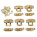 dophee 5Pcs Antique Brass Decorative Hasp Latch with Screws for Wooden Box Jewelry Box Toggle Cabinet Suitcase Chest Trunk - 0.91