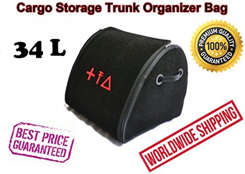 Car Cargo Storage Trunk Organizer 34L Auto Boot Folded Bag Premium Quality Durable First Aid Emergency Kit Box Cargo Tray Universal Vehicle Fit Lancia Delta Ypsilon Thesis Musa Thema