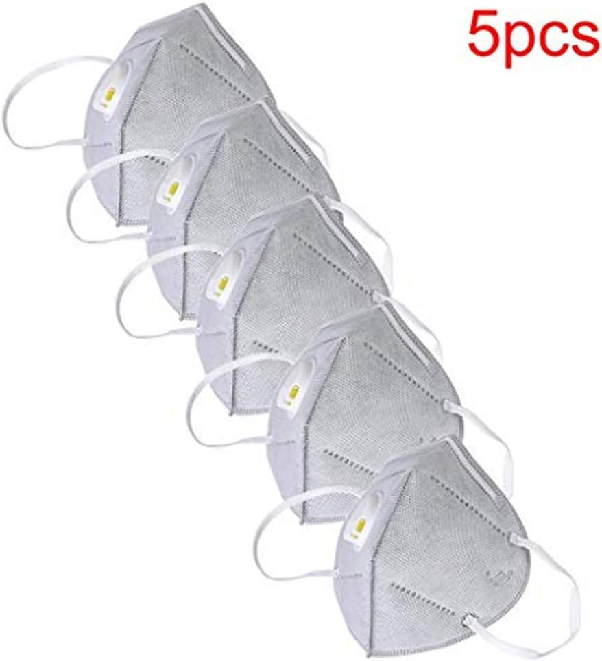 Zaowole 5pcs Dustproof Safety ᴍᴀsᴋ Facials,Dust Safety ᴍᴀsᴋ Facials Windproof Foggy Haze Pollution White
