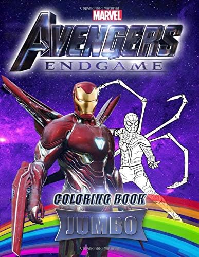Marvel Avengers END GAME JUMBO Coloring Book: Amazing Coloring Book For Kids of All Ages (Unofficial & Unauthorized) Paperback – April 16, 2019