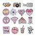 53PCS Mixed Different Pink NASA Space Girl Stickers Cute Flamingo Shark for Kids Laptop Skateboard Toy Stickers (Pink Space)
