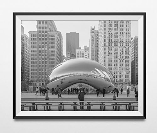 Chicago Photography, Chicago The Bean Print, Cloud Gate Chicago, Black And White Chicago, Black And White Wall Art, Architecture, America
