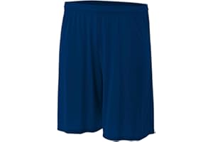 A4 SPORTSWEAR Athletic Performance All Sports Shorts Moisture Wicking, UPF 30+, No Pockets (14 Colors, Youth 6" & Adult 7" & 9")
