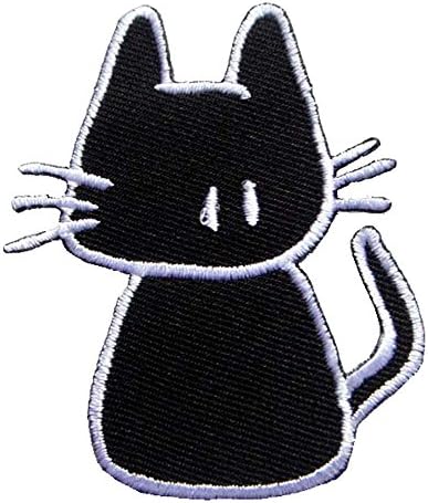 Cute Pretty Black Baby Cat for Children Bags T-shirt Embroidered Iron on Patch Free Shipping