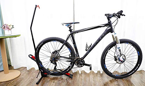 Dirza Bike Stand Vertical and Horizontal Bike Floor Stand - Storage Bike Indoor - Free Up Floor Space in Office/Studio Apartment - No Drilling Required Black