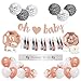 Baby Shower Decorations for Girl or Boy - OH Baby Party Supplies for 16 - Banner, Balloons, Plates, Cups, Napkins, Sash - Rose Gold Premium Collection - 115 Piece Kit