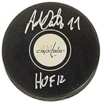 Adam Oates Signed Washington Capitals Logo Hockey Puck w/HOF 12