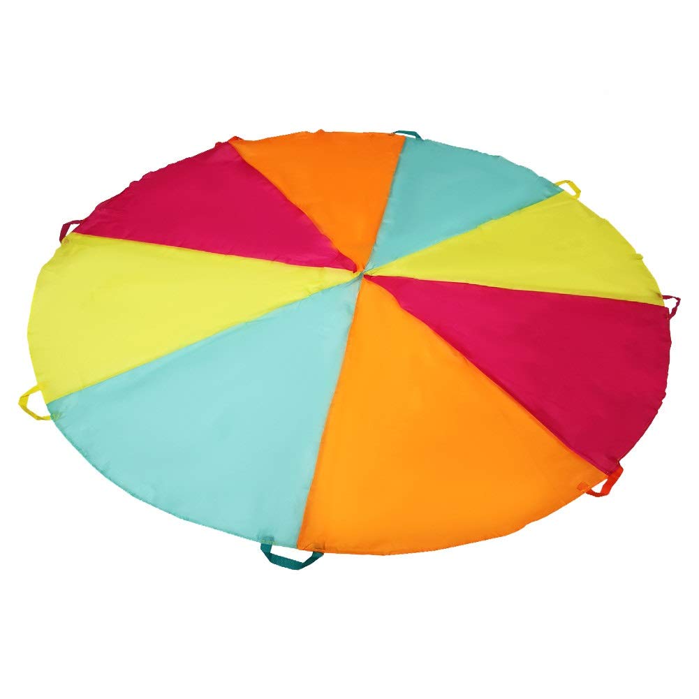 Photo 1 of SPINFOX Play Parachute - 6ft with 8 Handles, Multicolored Indoor/Outdoor Kids Exercise Toy