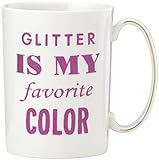 Kate Spade New York SIMPLY SPARK MUG Glitter, White