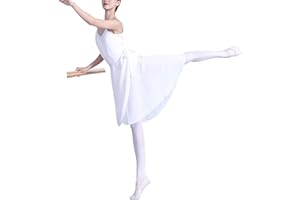 Hoerev Adult Sheer Wrap Skirt Ballet Skirt Ballet Dance Dancewear, Black, L