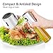 Olive Oil Sprayer, Neiup Oil & Vinegar Sprayer/Oil Spray Mister With Pump 100ml Stainless Steel & Glass for BBQ, Salads, Cooking, Baking, Grilling, etc 100% Food Safe