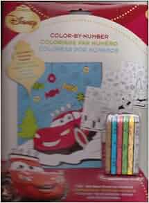disneypixar cars christmas color by number pages disney enterprises