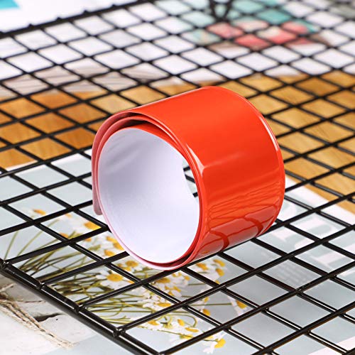 Lobwerk 4 x reflector snap band reflective band running bicycle reflector band strap (red)