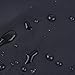 QZUnique Women's Waterproof Packable Batwing-sleeved Raincoat Rain Poncho Jacket Coat Hooded for Adults with Pockets Black