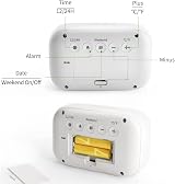 DOOMAY Digital Alarm Clock Bedside Battery Powered with LCD Backlight view 8