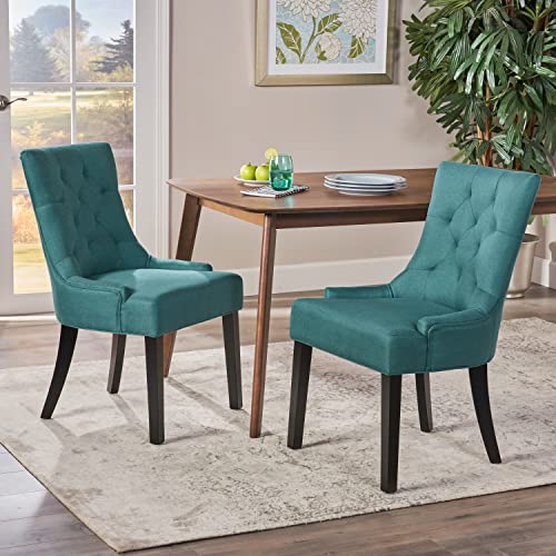 Christopher Knight Home Hayden Fabric Dining Chairs, 2Pcs Set, Dark