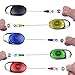 5 PCS Different Colors Translucent Retractable Carabiner Reels for ID Badge Holders, Key Cards and ID Cards