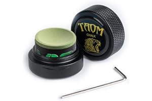 YEUEK TAOM Pool Chalk Holder Round Shaped Practical Tool Billiards Accessories Magnetic Mini Chalk Tip Case Container Round Box Billiards