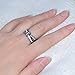 Adeser Jewelry Womens Lab White Opal Black Gold Plated Ring 10 KT Promise Wedding Womens Rings Size 6-10