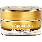 InfiniteAloe réparneu Gold Anti-Aging Formula, Neck Firming, Face Tightening, Anti Wrinkle Face Cream - Organic Aloe Powered with Collagen, Peptides & Retinyl - 0.5oz Jar