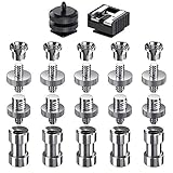 muscccm Camera Screw, 22 Pcs 1/4 Inch and 3/8 Inch Converter Threaded Screws Adapter Mount Camera Hot Shoe Mount to 1/4 Set for Camera/Tripod/Monopod/Light Stand
