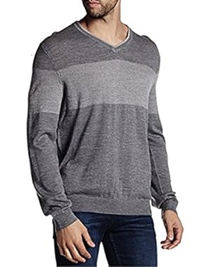 Calvin Klein Men's Colorblock V-Neck Sweater