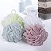 JMJ Bathing Series Loofah Bath Sponge Mesh Shower Wash Ball Lufa Bath Soap Pouf Bathroom Accessories Body Sponges for Shower Pack of 4 (60g/pcs) …