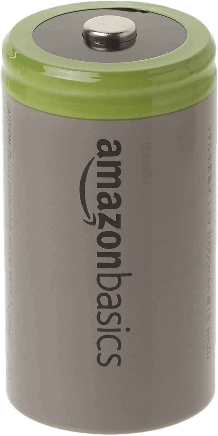Basics D Cell Rechargeable Batteries (10000mAh Ni-MH) - Pack of 4: Electronics