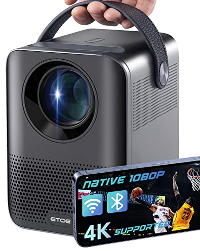 4K Supported Mini Projector, 5G WiFi Bluetooth